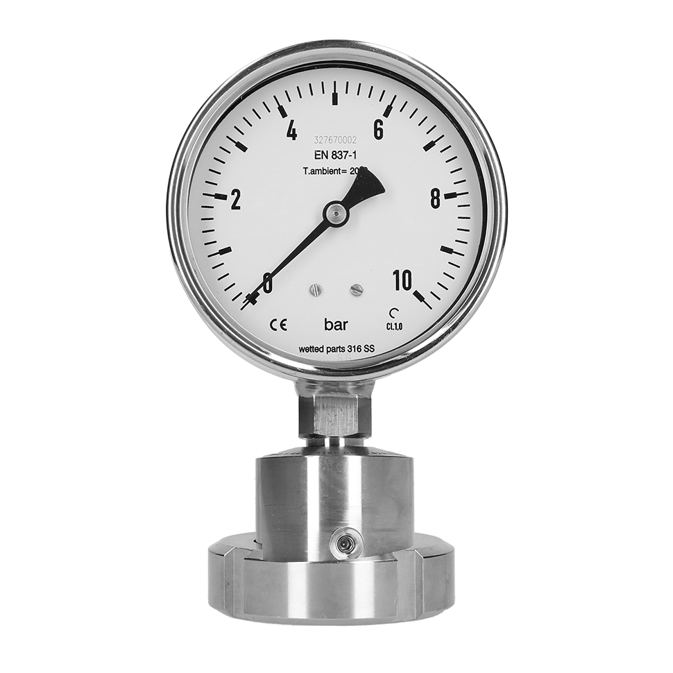 PBQ Sanitaire manometer met chemical seal