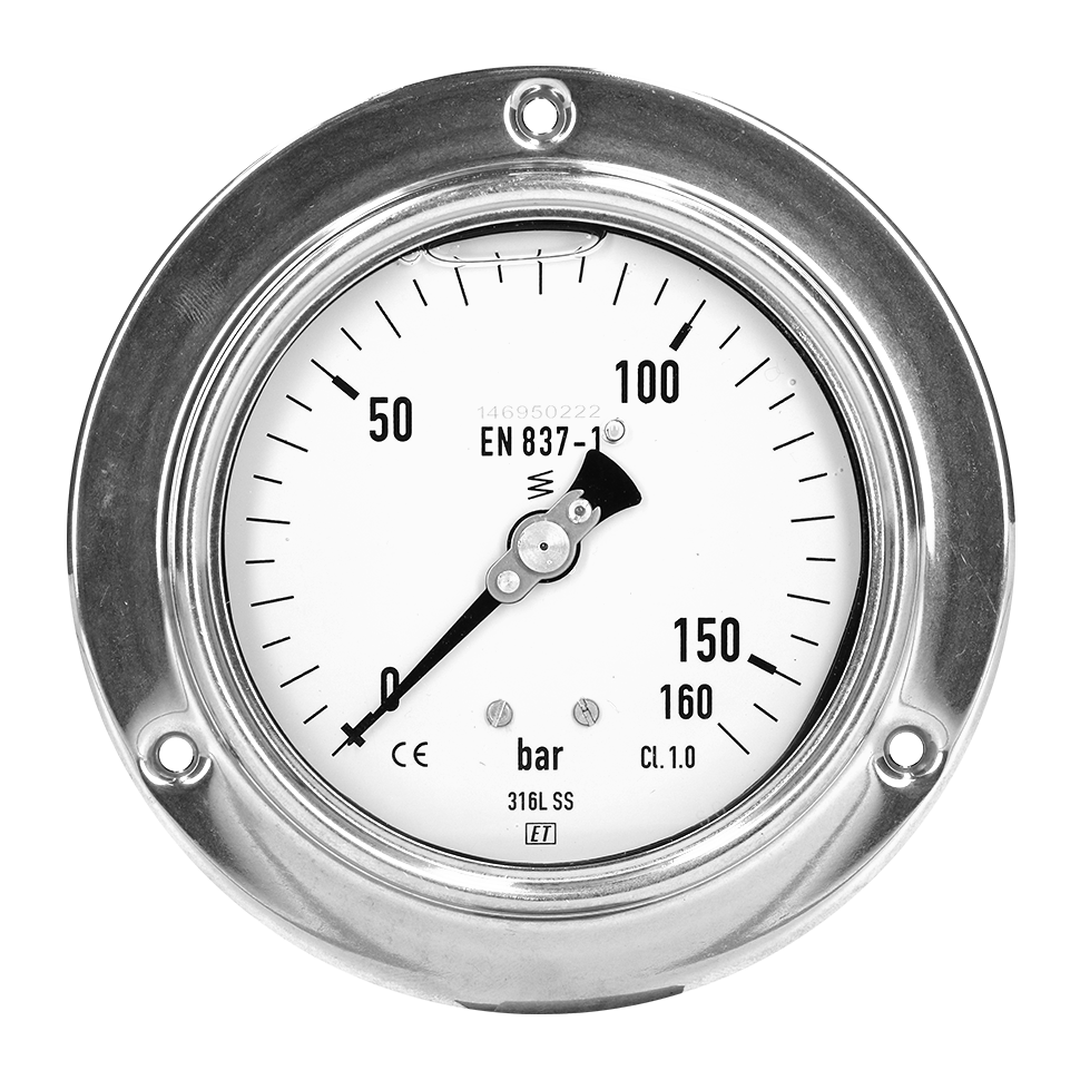 Manometer droge toepassing en paneelmontage